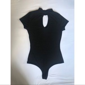 Mockneck Keyhole Cutout Bodysuit